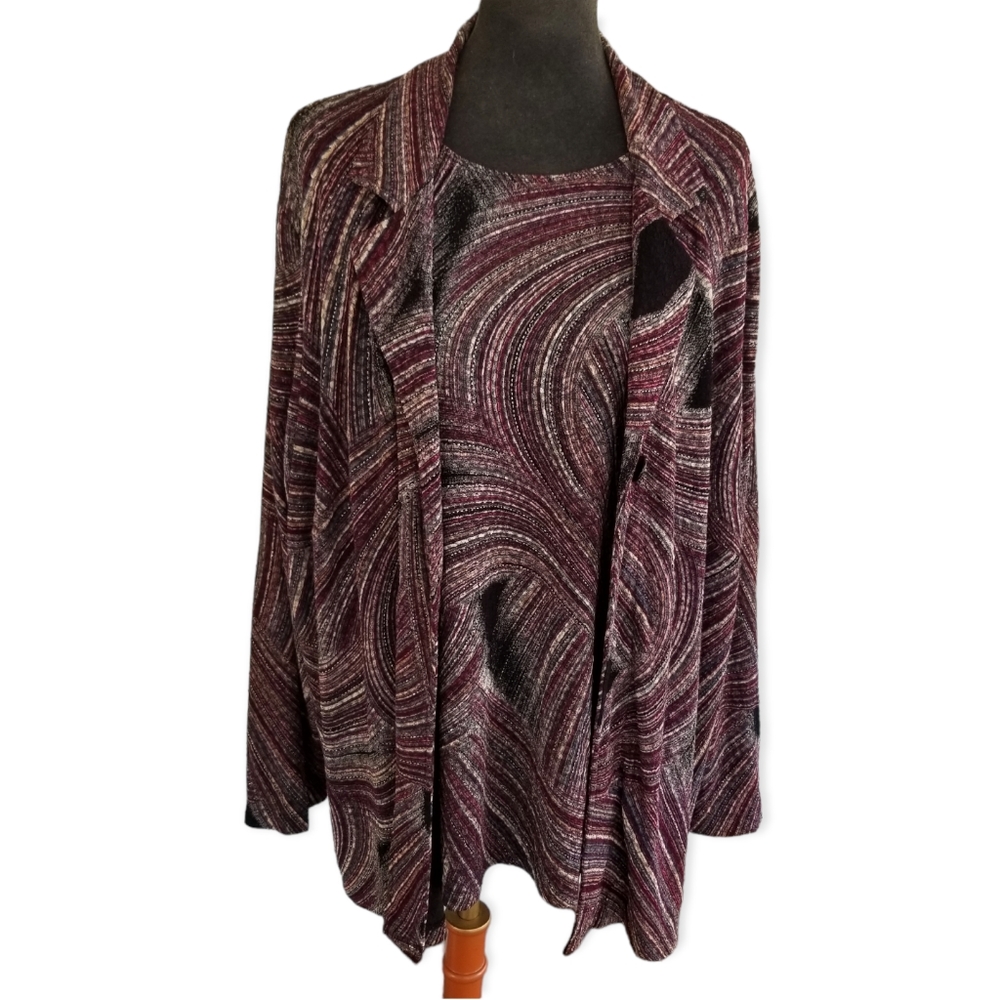 Laura Ashley Woman plus size 2 piece work wear shell and jacket/topper combo 1X